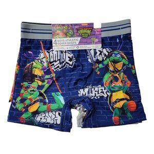 Character Boys 4-Pack Moisture Wicking Comfortable Boxer Brief - TMNT